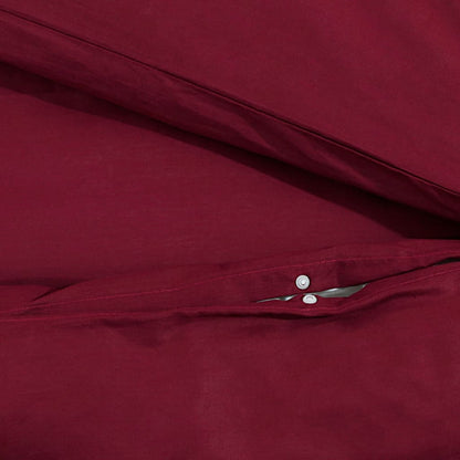 Berkfield Duvet Cover Set Bordeaux 155x220 cm Light-weight Microfiber