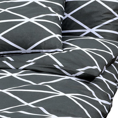 Berkfield Duvet Cover Set Grey 200x200 cm Cotton