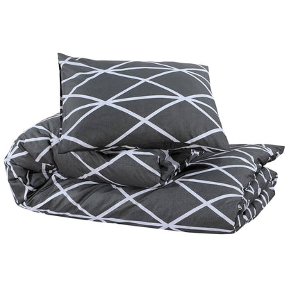 Berkfield Duvet Cover Set Grey 220x240 cm Cotton