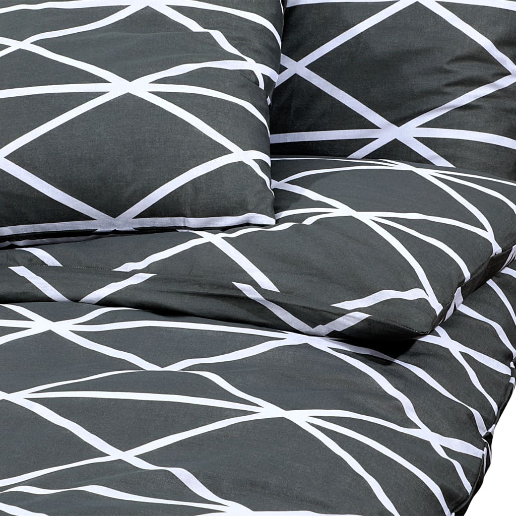 Berkfield Duvet Cover Set Grey 220x240 cm Cotton