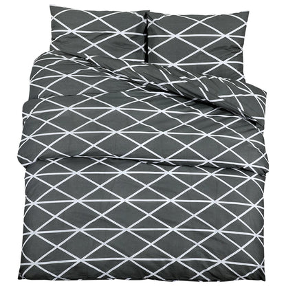 Berkfield Duvet Cover Set Grey 135x200 cm Cotton
