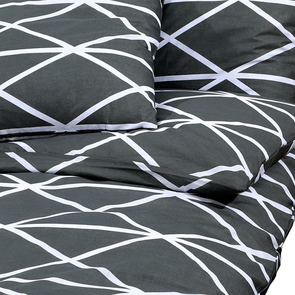 Berkfield Duvet Cover Set Grey 135x200 cm Cotton