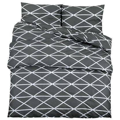 Berkfield Duvet Cover Set Grey 140x200 cm Cotton