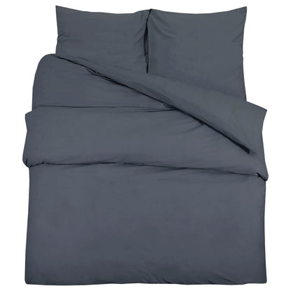 Berkfield Duvet Cover Set Anthracite 260x220 cm Cotton