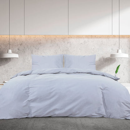 Berkfield Duvet Cover Set Grey 260x220 cm Cotton