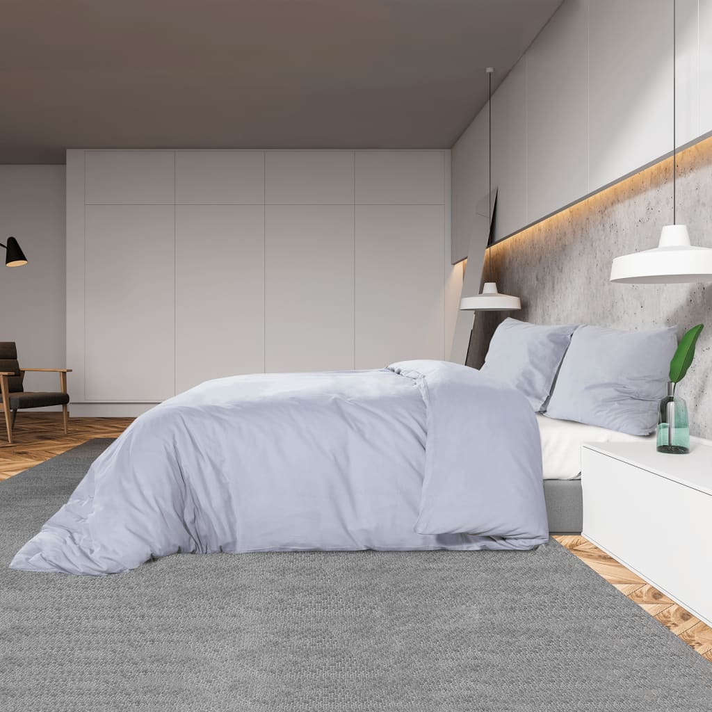 Berkfield Duvet Cover Set Grey 260x220 cm Cotton