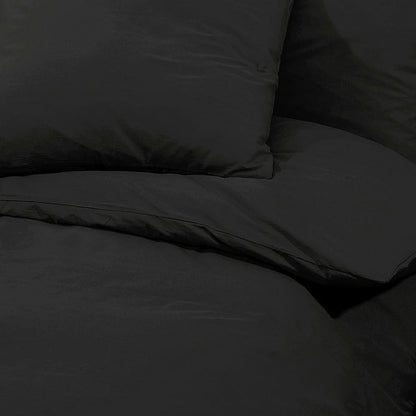 Berkfield Duvet Cover Set Black 260x240 cm Cotton