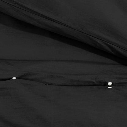 Berkfield Duvet Cover Set Black 200x200 cm Cotton