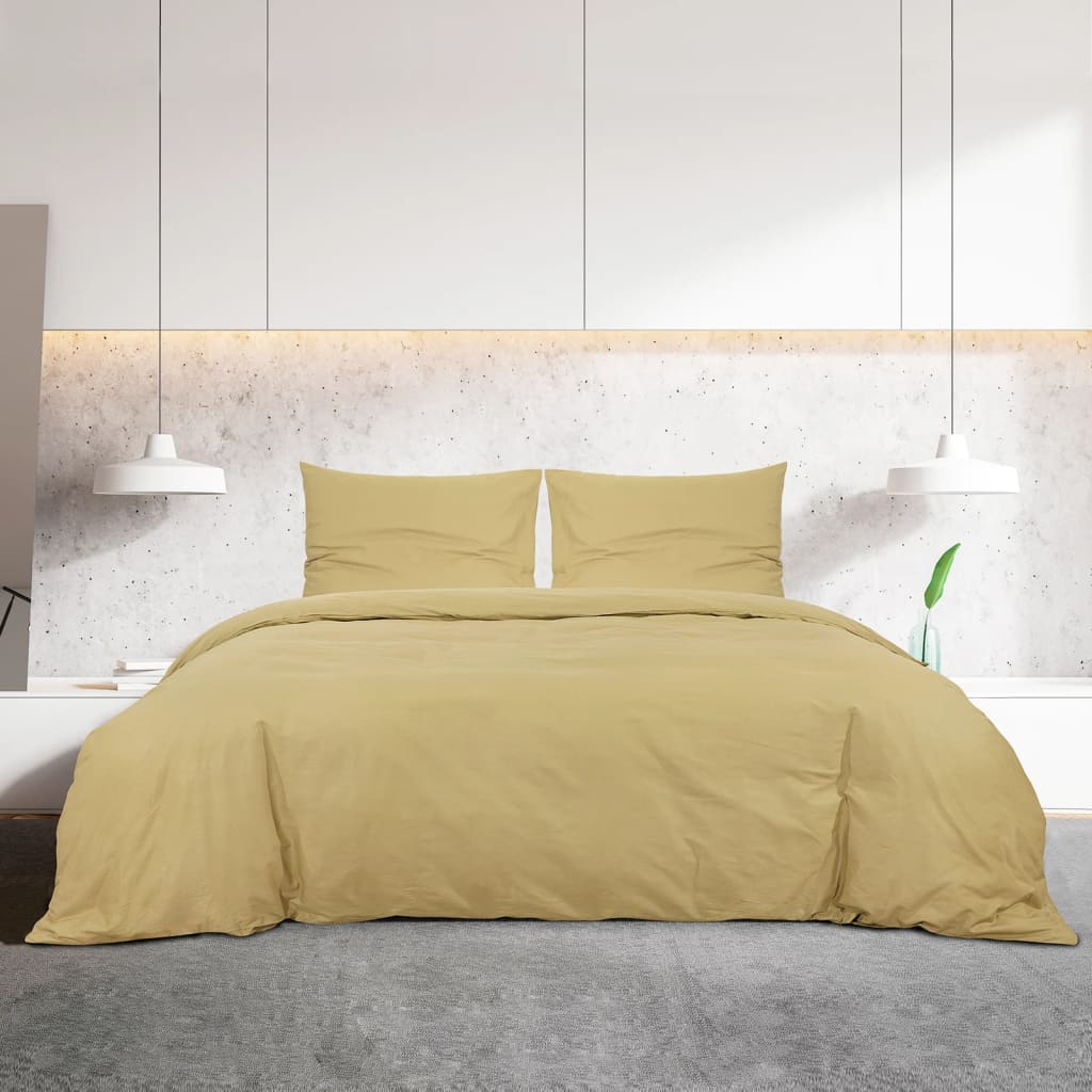 Berkfield Duvet Cover Set Taupe 200x220 cm Cotton