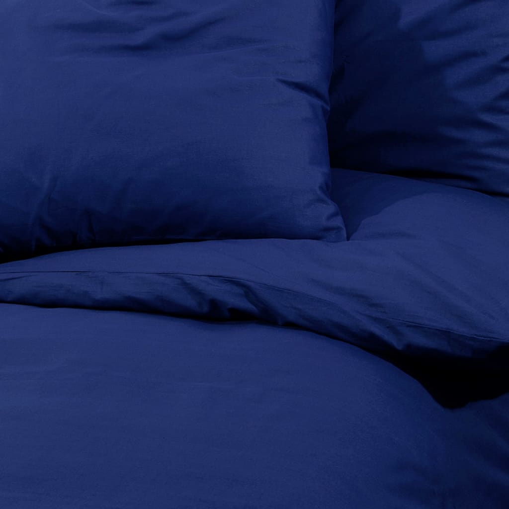 Berkfield Duvet Cover Set Navy Blue 140x200 cm Cotton