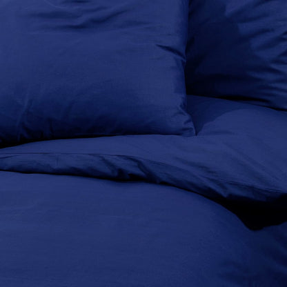 Berkfield Duvet Cover Set Navy Blue 140x200 cm Cotton