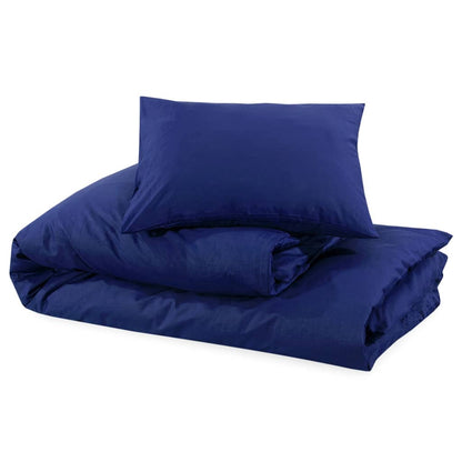 Berkfield Duvet Cover Set Navy Blue 140x200 cm Cotton