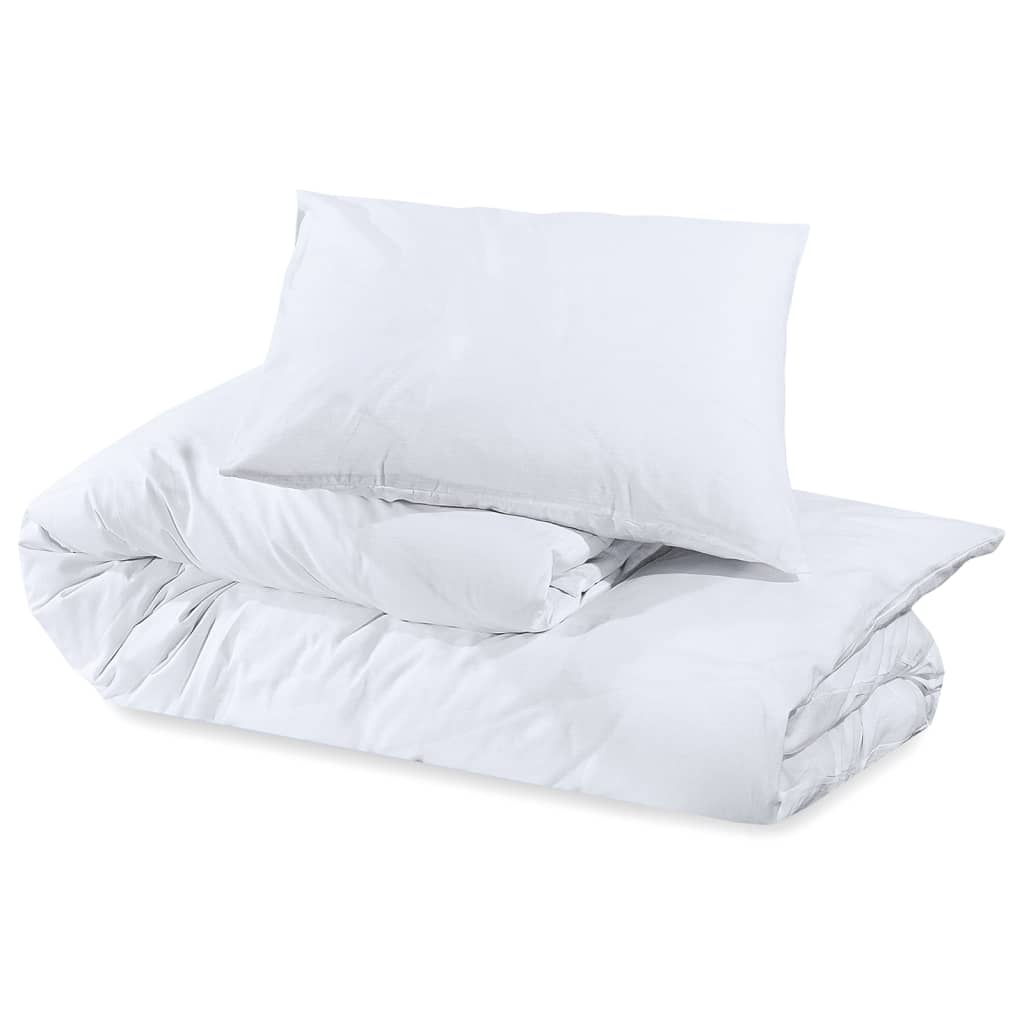 Berkfield Duvet Cover Set White 140x200 cm Cotton