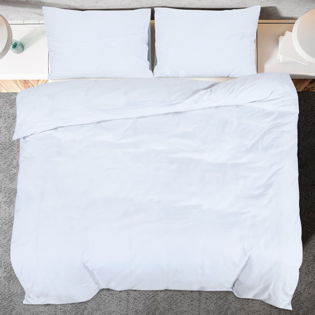 Berkfield Duvet Cover Set White 200x200 cm Cotton
