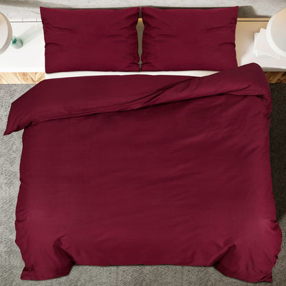 Berkfield Duvet Cover Set Bordeaux 260x240 cm Cotton