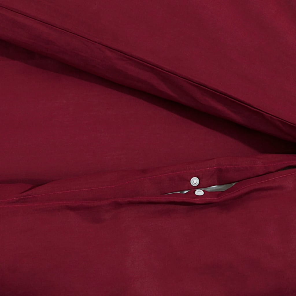 Berkfield Duvet Cover Set Bordeaux 260x240 cm Cotton