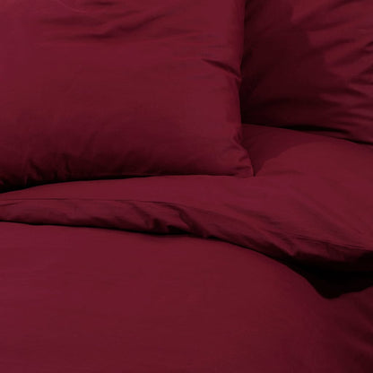 Berkfield Duvet Cover Set Bordeaux 260x220 cm Cotton