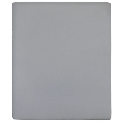 Berkfield Jersey Fitted Sheet Grey 140x200 cm Cotton