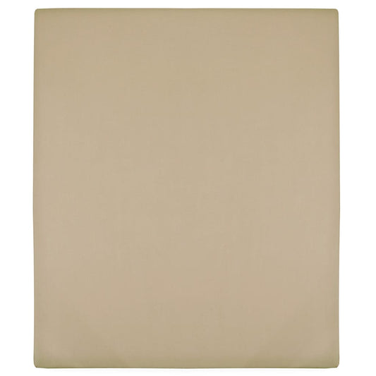 Berkfield Jersey Fitted Sheets 2 pcs Taupe 90x200 cm Cotton