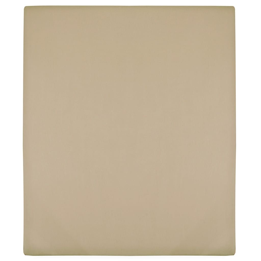 Berkfield Jersey Fitted Sheet Taupe 100x200 cm Cotton
