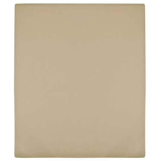 Berkfield Jersey Fitted Sheets 2 pcs Taupe 160x200 cm Cotton