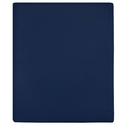Berkfield Jersey Fitted Sheet Navy Blue 180x200 cm Cotton