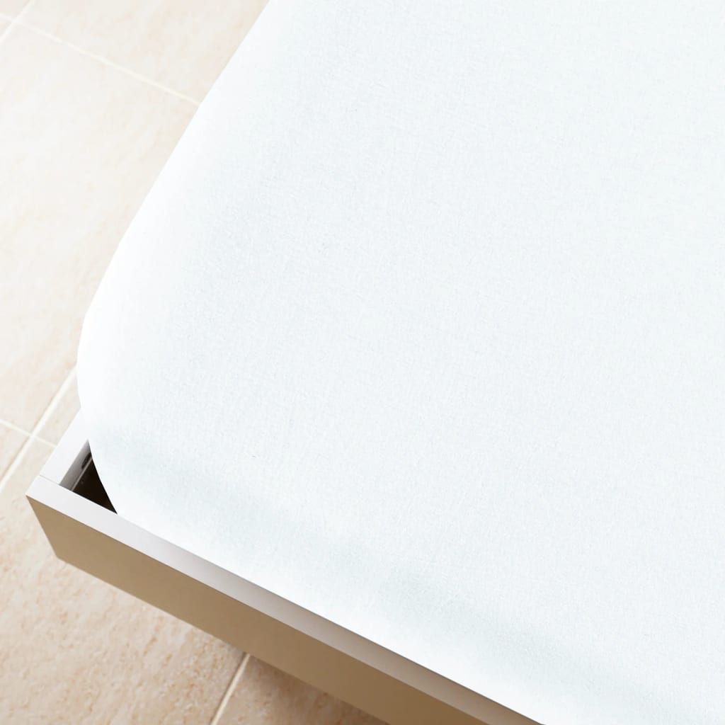 Berkfield Jersey Fitted Sheet White 160x200 cm Cotton