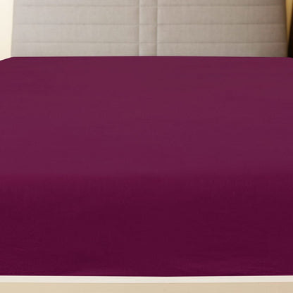 Berkfield Jersey Fitted Sheet Bordeaux 90x200 cm Cotton