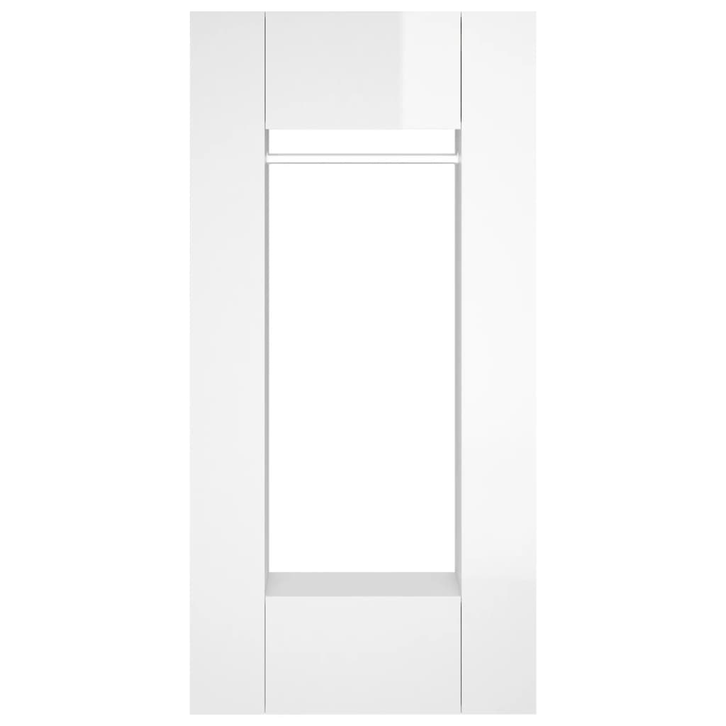 Berkfield Hallway Cabinets 2 pcs High Gloss White Engineered Wood