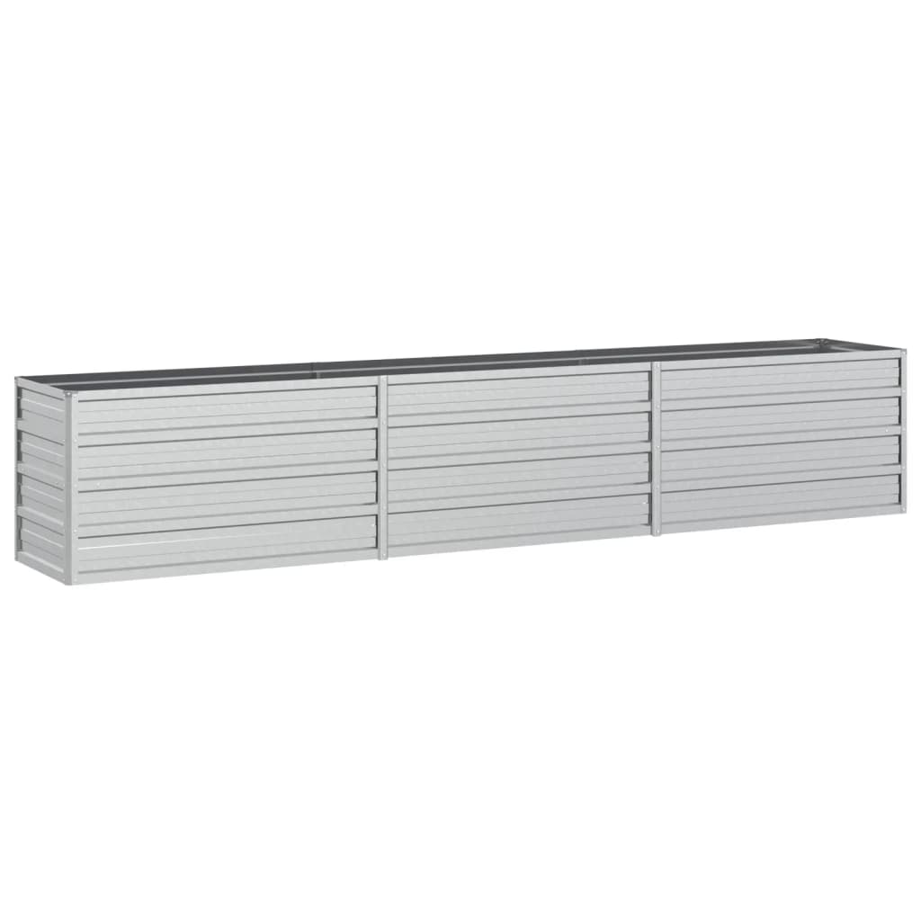 Berkfield Garden Raised Bed 240x40x45 cm Galvanized Steel Silver