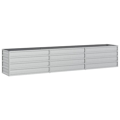 Berkfield Garden Raised Bed 240x40x45 cm Galvanized Steel Silver