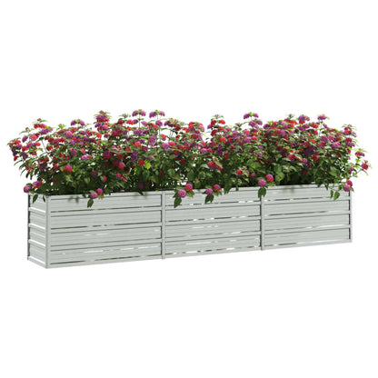 Berkfield Garden Raised Bed 240x40x45 cm Galvanized Steel Silver
