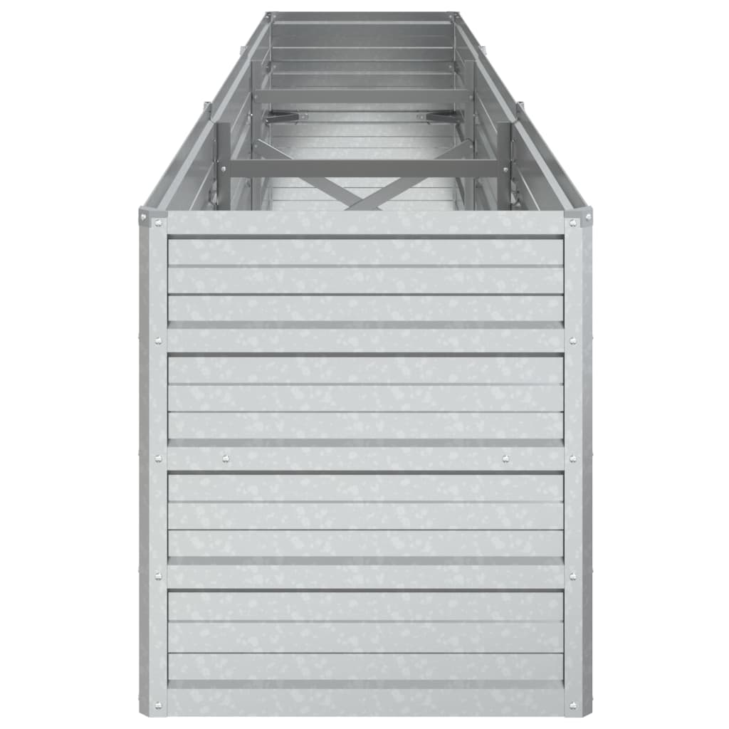 Berkfield Garden Raised Bed 240x40x45 cm Galvanized Steel Silver