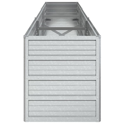 Berkfield Garden Raised Bed 240x40x45 cm Galvanized Steel Silver
