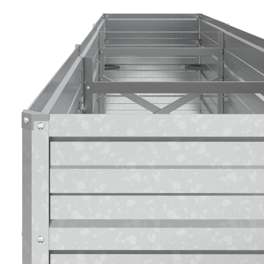 Berkfield Garden Raised Bed 240x40x45 cm Galvanized Steel Silver
