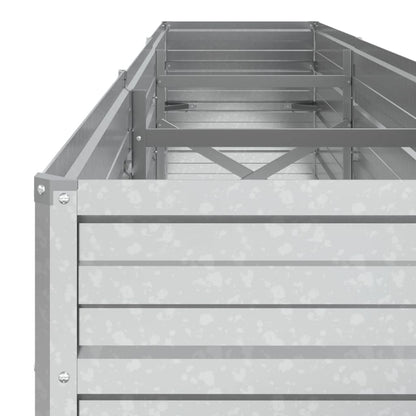 Berkfield Garden Raised Bed 240x40x45 cm Galvanized Steel Silver