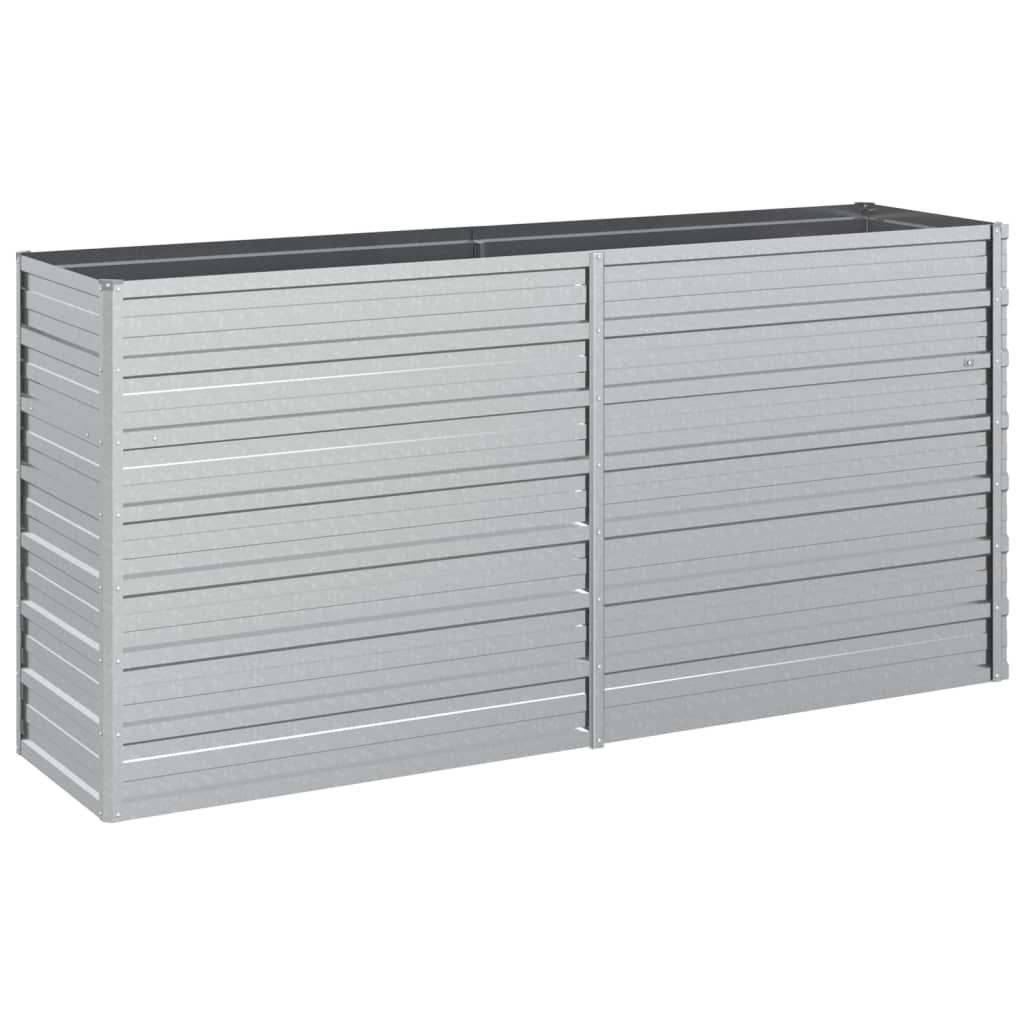 Berkfield Garden Raised Bed 160x40x77 cm Galvanized Steel Silver