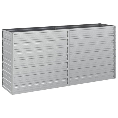 Berkfield Garden Raised Bed 160x40x77 cm Galvanized Steel Silver