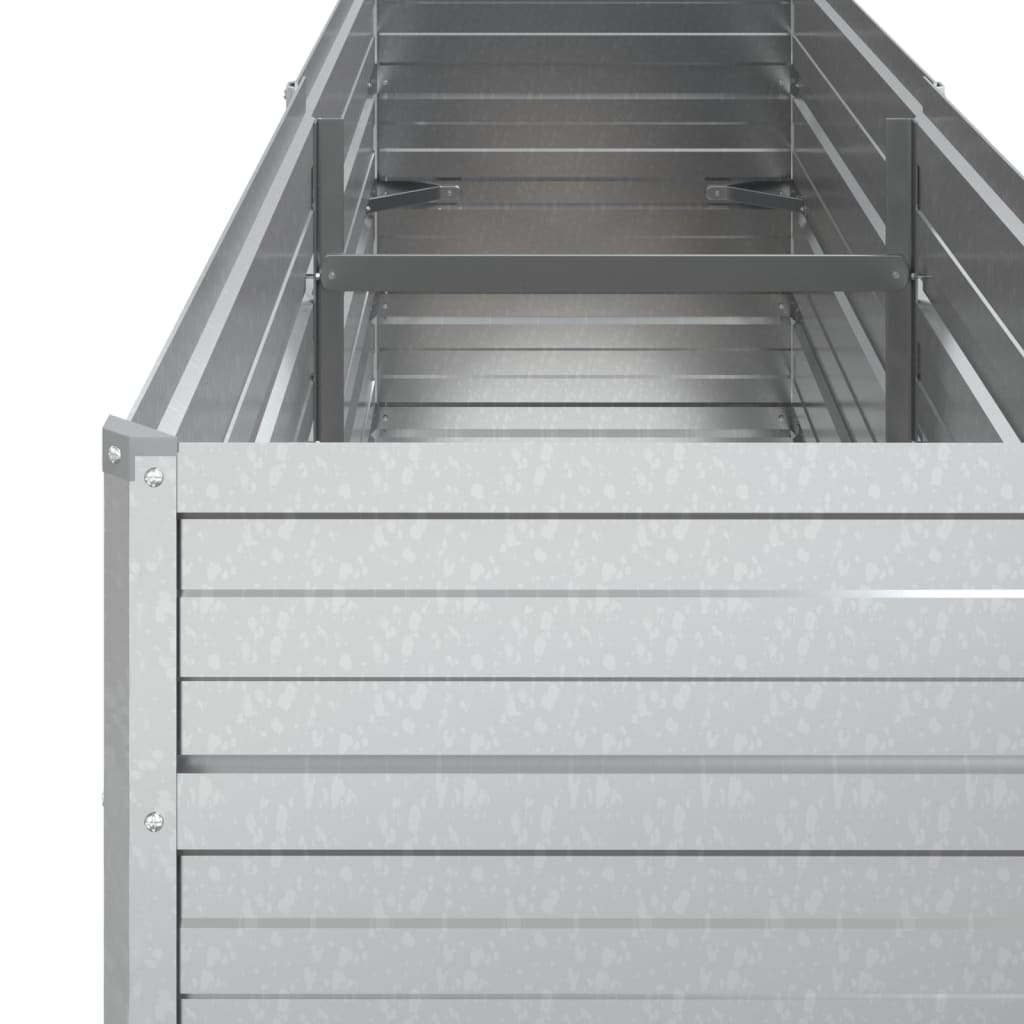 Berkfield Garden Raised Bed 160x40x77 cm Galvanized Steel Silver