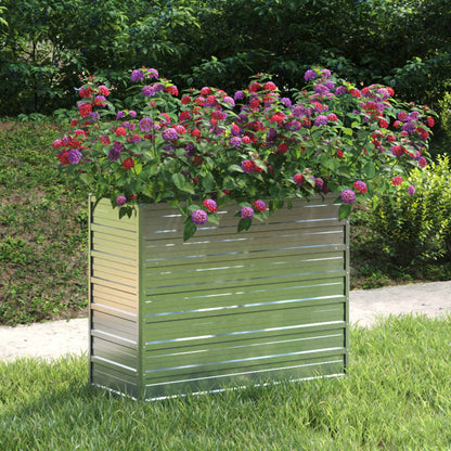 Berkfield Garden Raised Bed 100x40x77 cm Galvanized Steel Silver
