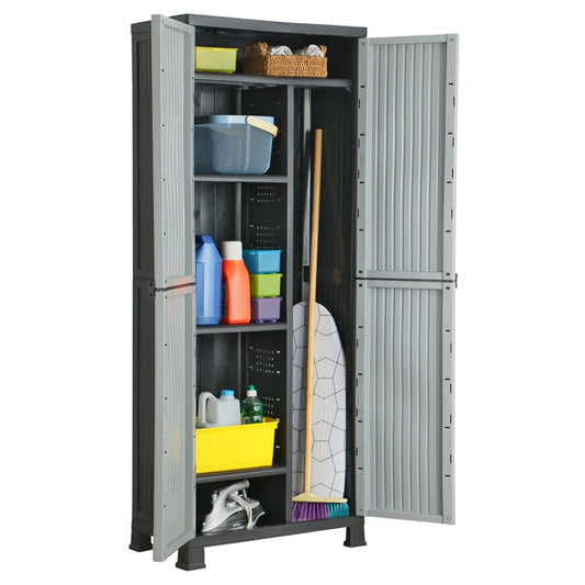 Berkfield Plastic Cabinet 68x39x171.5 cm