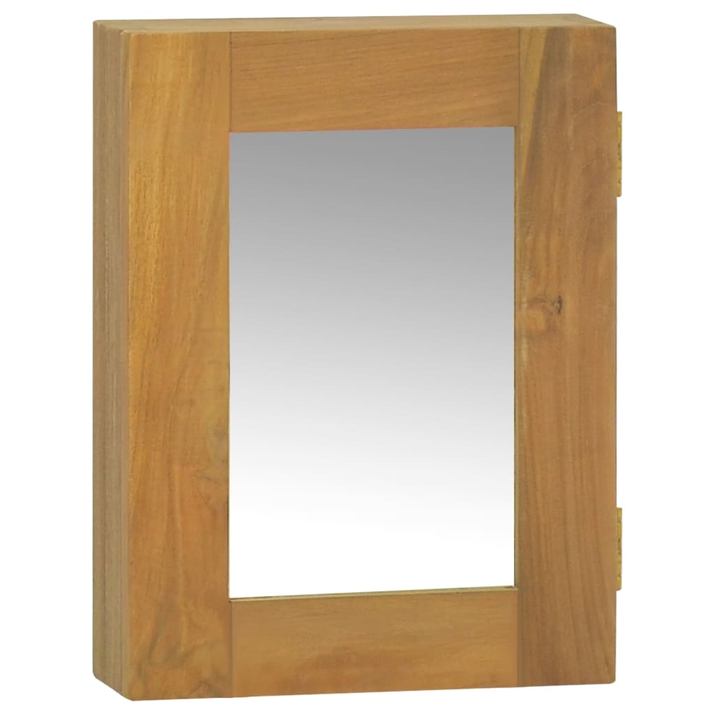 Berkfield Mirror Cabinet 30x10x40 cm Solid Wood Teak