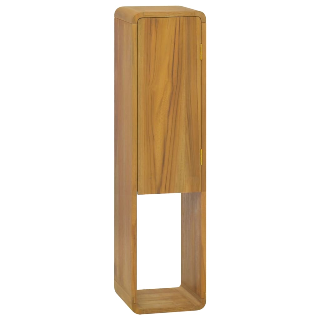 Berkfield Wall-mounted Bathroom Cabinet 25x25x100 cm Solid Wood Teak