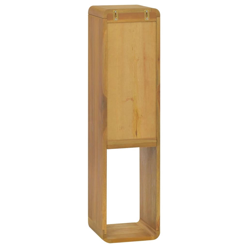 Berkfield Wall-mounted Bathroom Cabinet 25x25x100 cm Solid Wood Teak