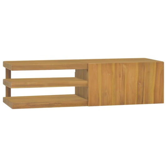 Berkfield Wall-mounted Bathroom Cabinet 110x40x30 cm Solid Wood Teak