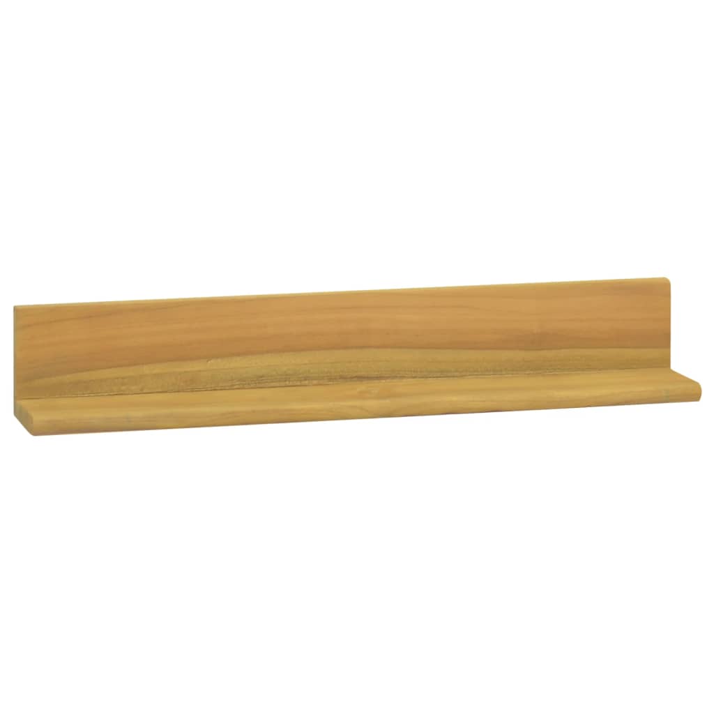 Berkfield Wall Shelves 2 pcs 60x10x10 cm Solid Wood Teak