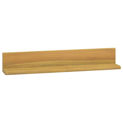 Berkfield Wall Shelves 2 pcs 60x10x10 cm Solid Wood Teak