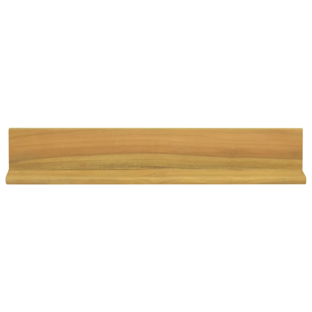 Berkfield Wall Shelves 2 pcs 60x10x10 cm Solid Wood Teak