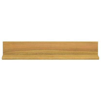 Berkfield Wall Shelves 2 pcs 60x10x10 cm Solid Wood Teak
