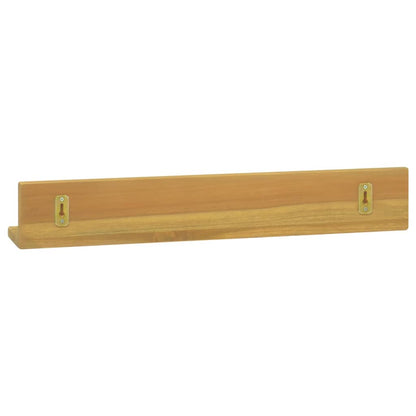 Berkfield Wall Shelves 2 pcs 60x10x10 cm Solid Wood Teak